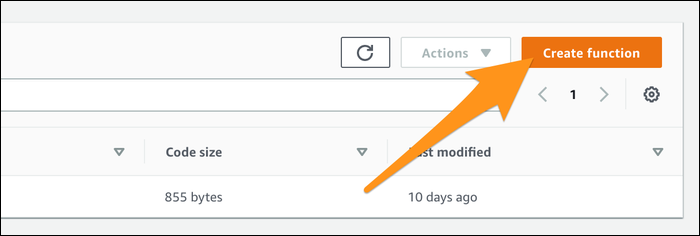 Создание функции в Lambda