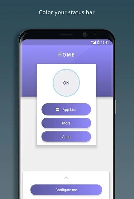 Пример настроек панели уведомлений