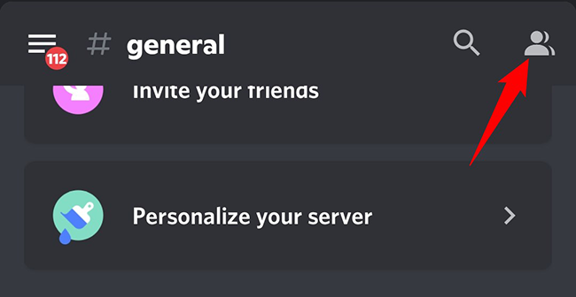 Нажмите иконку участников в правом верхнем углу. 