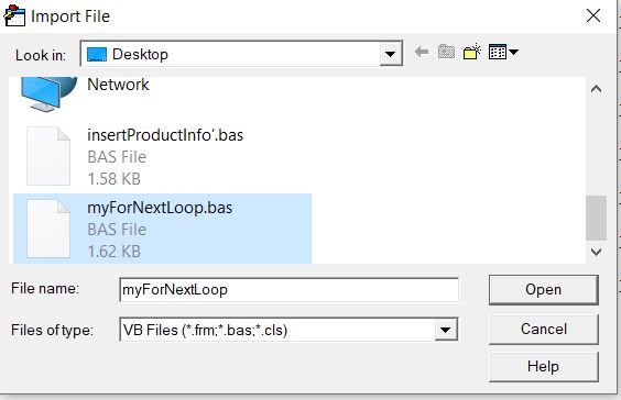 Import File dialog box VBA Excel