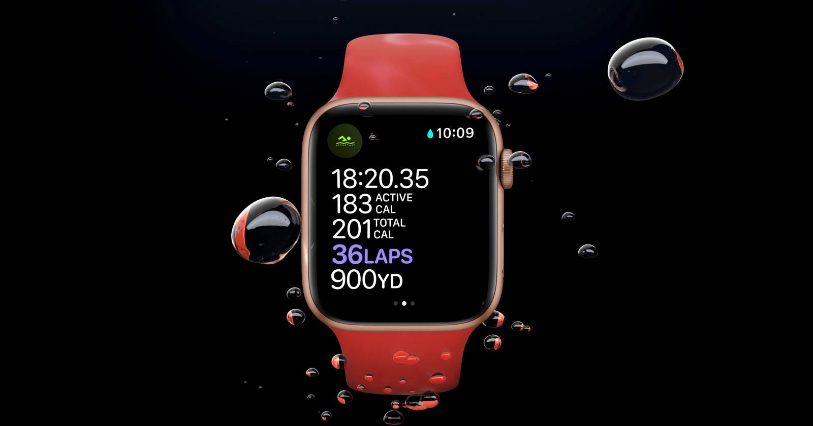 Приложение Workout на Apple Watch: экран с обзором тренировки