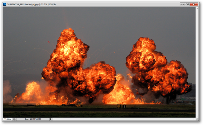 Наложение взрыва: режим Screen и корректировка позиции