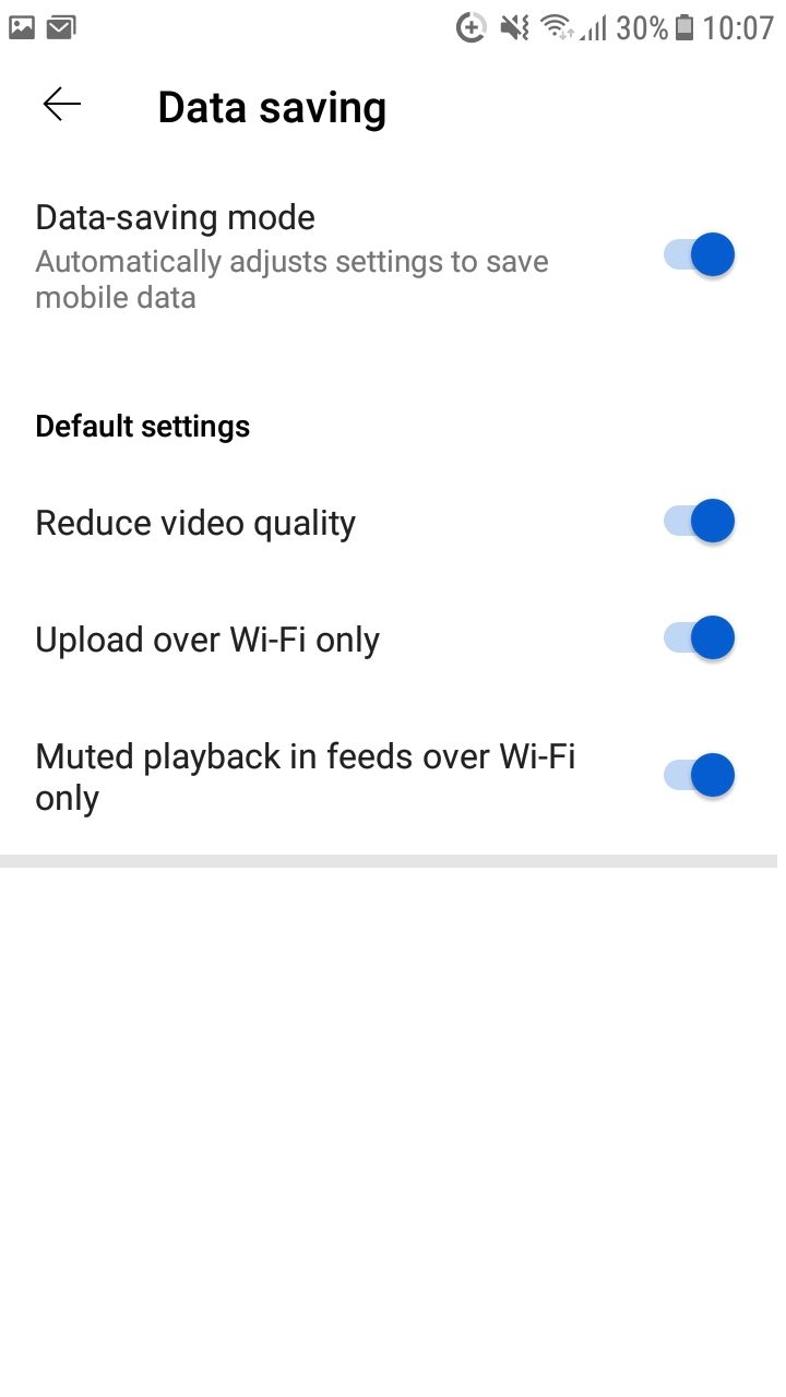 Опции экономии трафика