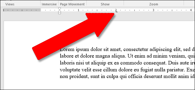 Удаление табулятора путём перетаскивания вниз за границу линейки