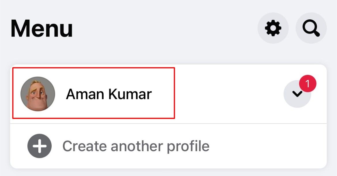 Profile icon on Facebook.