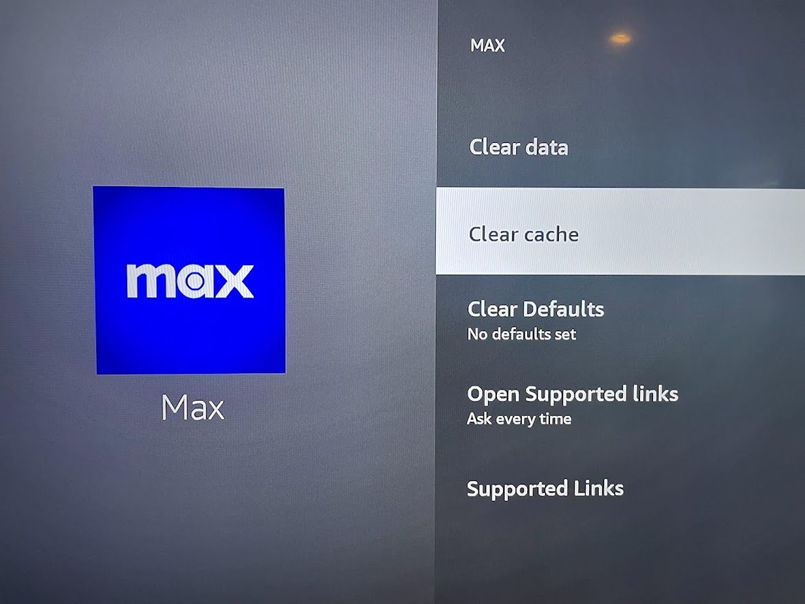 Меню с пунктом Очистить кэш