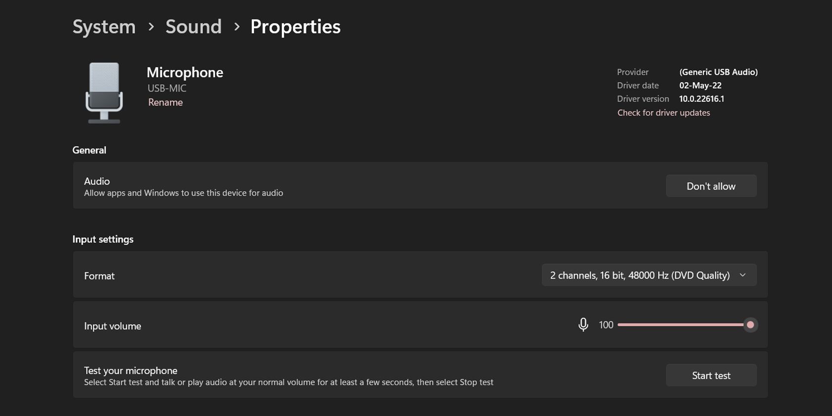 Свойства микрофона Windows