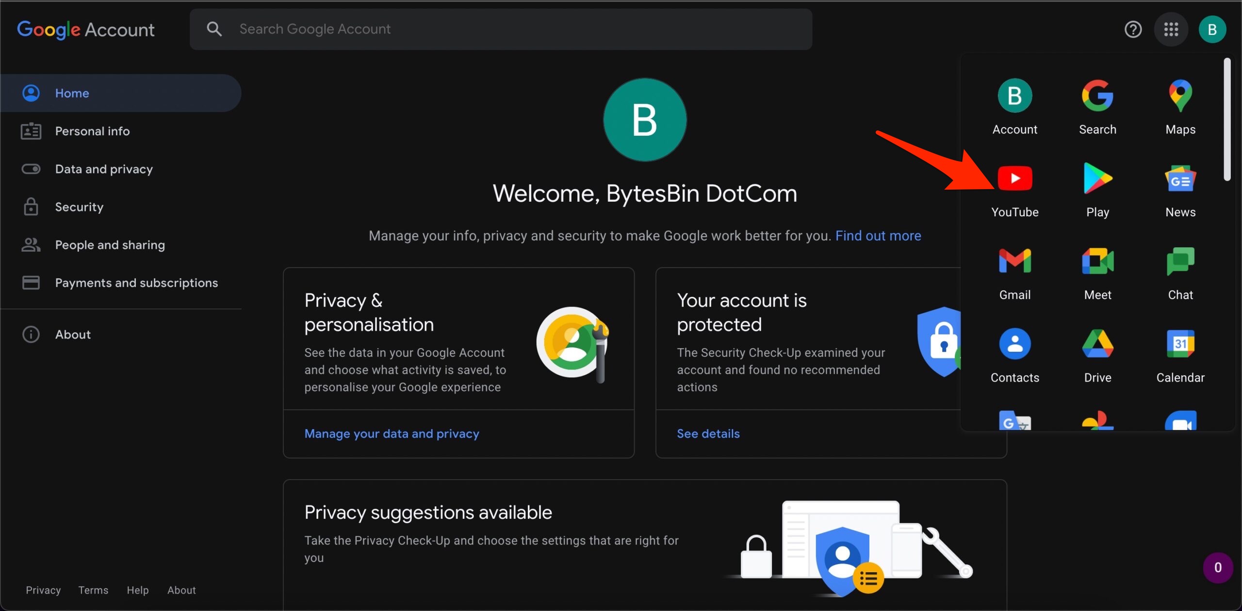 Conta Google criada com e-mail não-Gmail e acesso ao YouTube