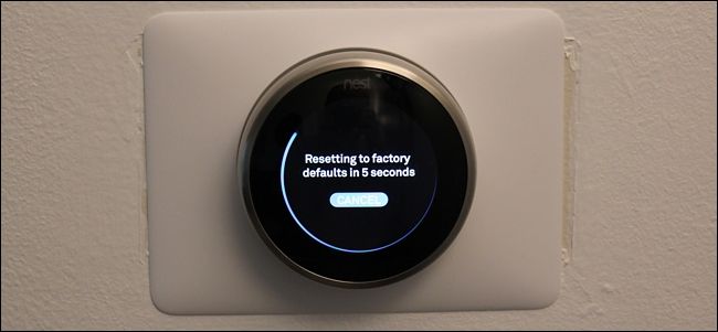 Экран с предупреждением перед сбросом