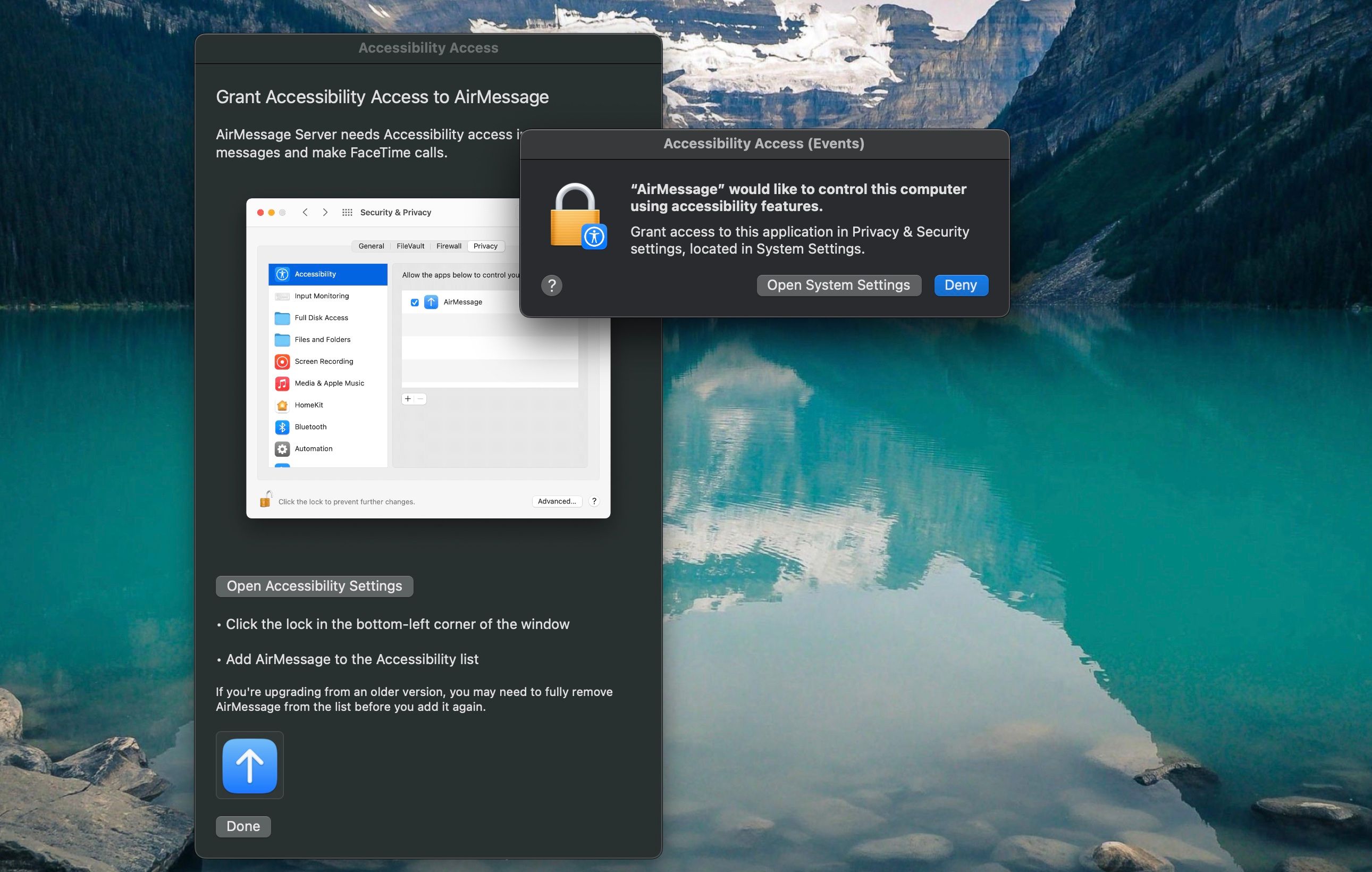 Доступность функций в AirMessage