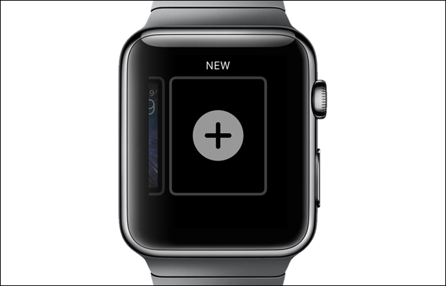 Экран добавления нового циферблата с иконкой плюс