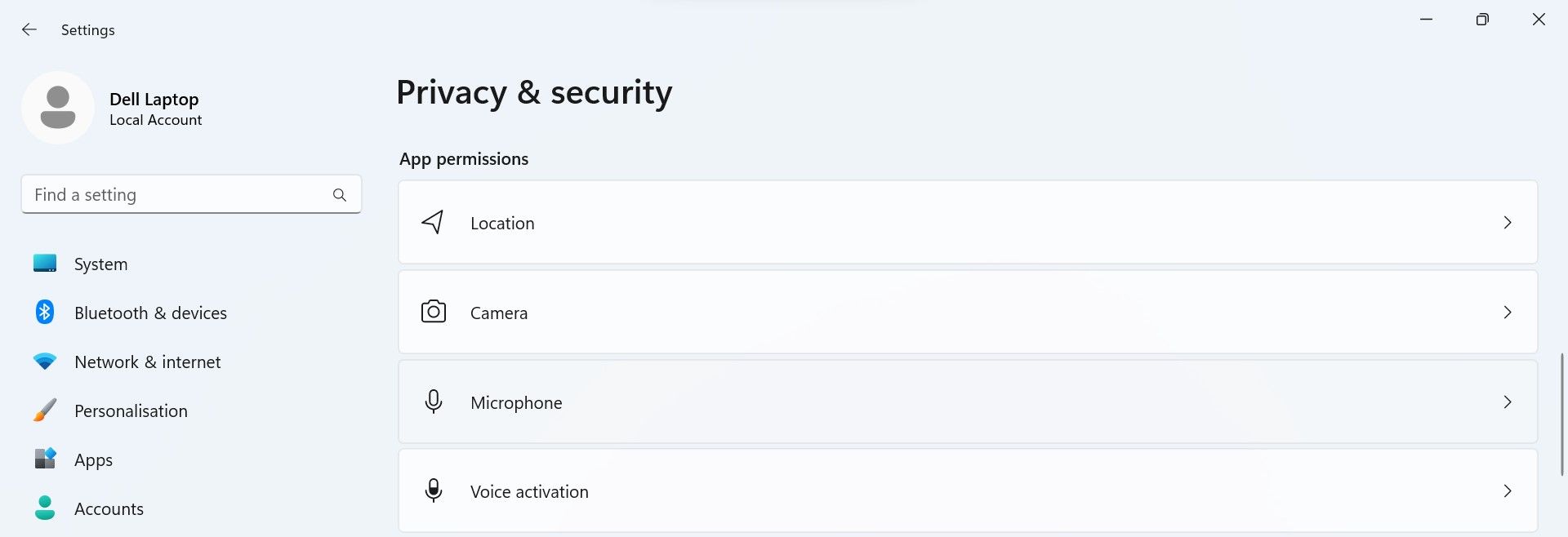Переход к настройке доступа к микрофону в Windows