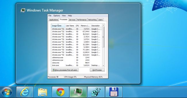 Увеличить миниатюры панели задач Windows