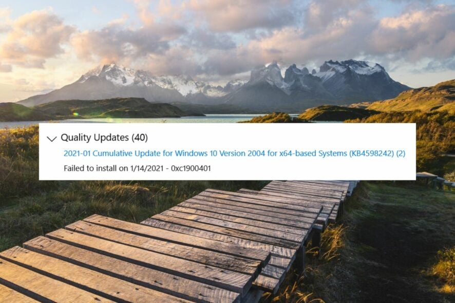 Ошибка обновления 0xc1900401 в Windows — исправление