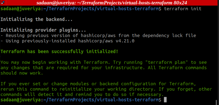 Инициализация проекта Terraform