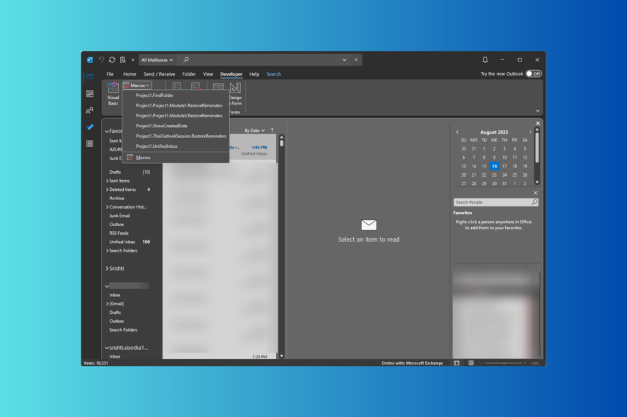 Единый входящий в Outlook — объединение почты