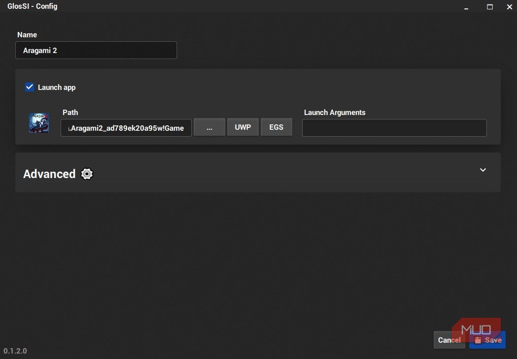 GlosSI — сохранить UWP-приложение