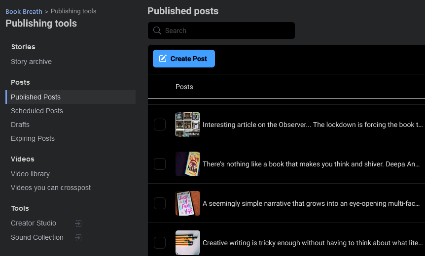 Посты и функции в Publishing Tools