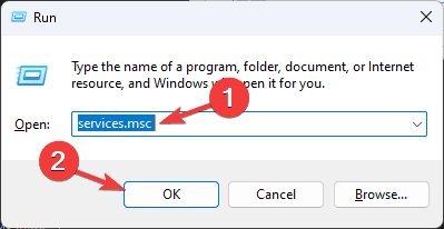 Окно служб Windows