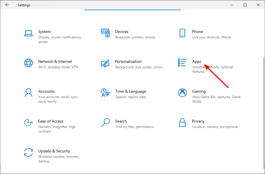 Раздел Приложения в Параметрах Windows