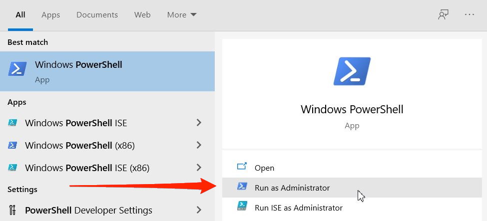 Запуск PowerShell от администратора