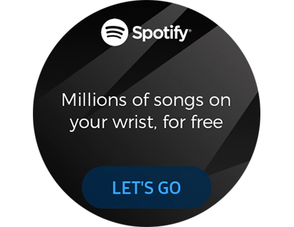 Экран входа в Spotify на часах