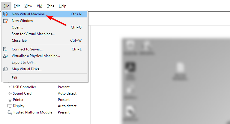 Создание новой виртуальной машины в VMware