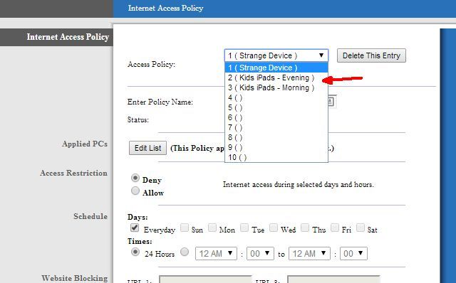 Wi-Fi Router Access Restrictions