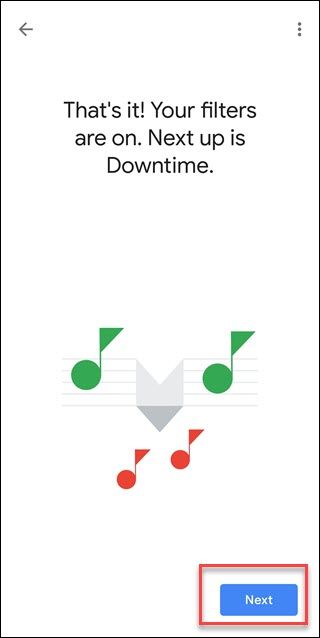 Подтверждение настроек фильтров