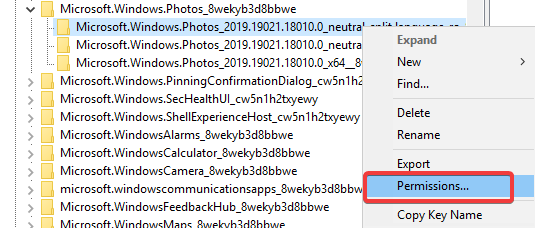 Скриншот: изменение разрешений для удаления ключа
