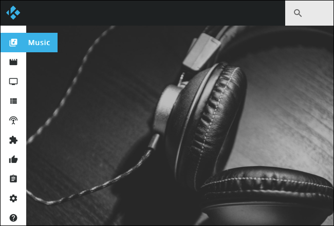 Секции веб-интерфейса Kodi