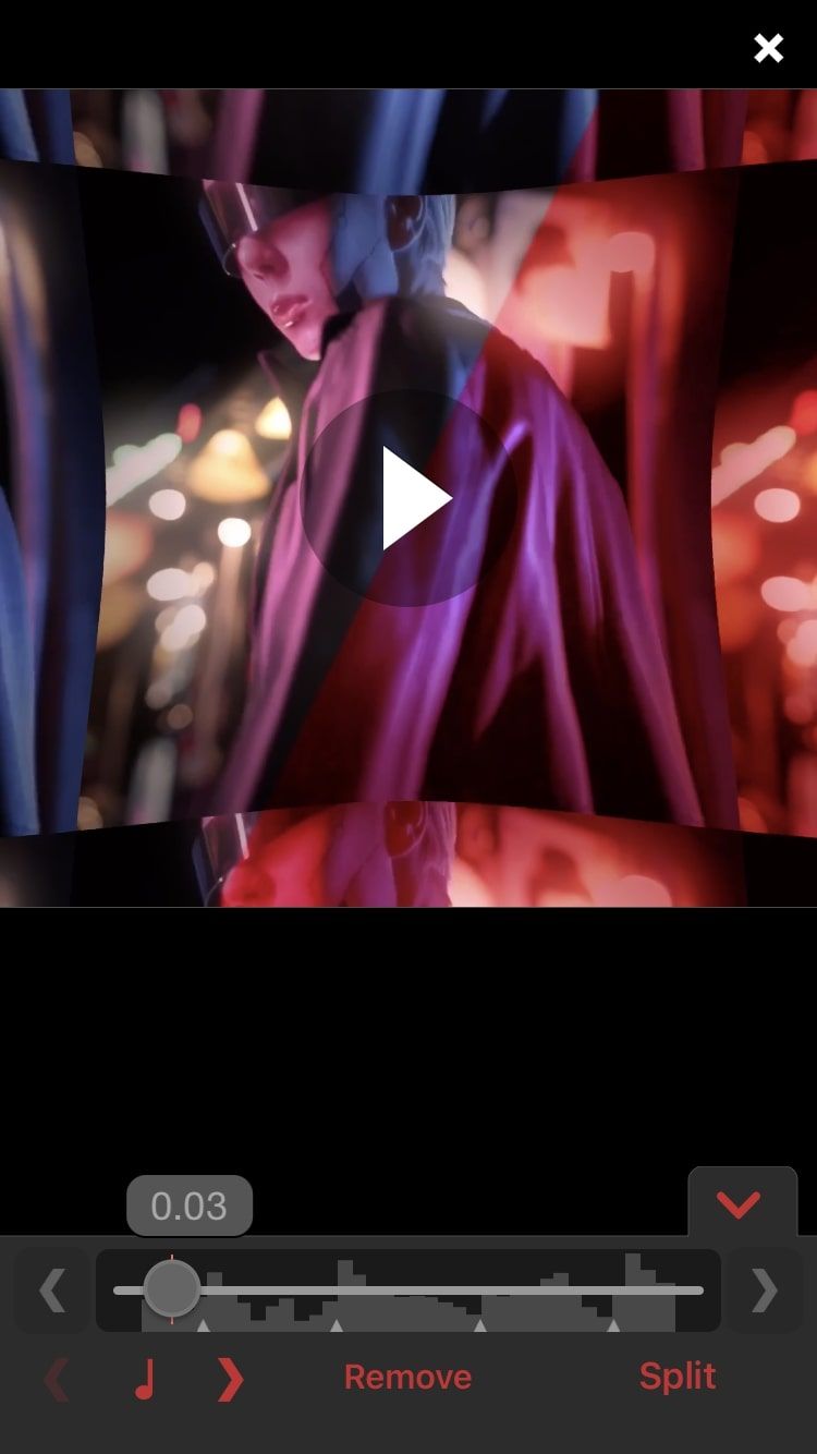 Разделение видео на новый клип