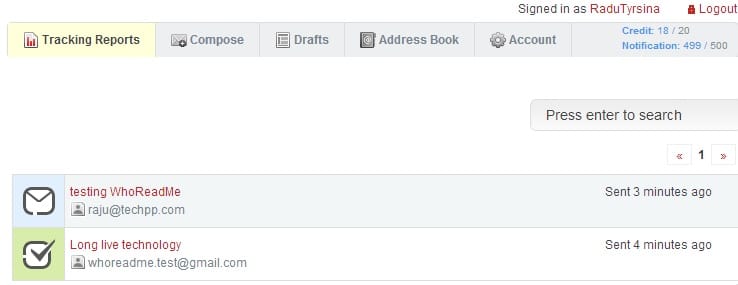 WhoReadMe пример вставки трекера