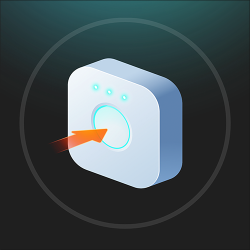 Press the center button on the Hue Bridge