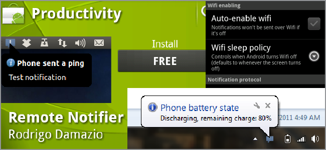 Уведомления Android на компьютере