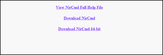 Скачать nircmd с сайта NirSoft