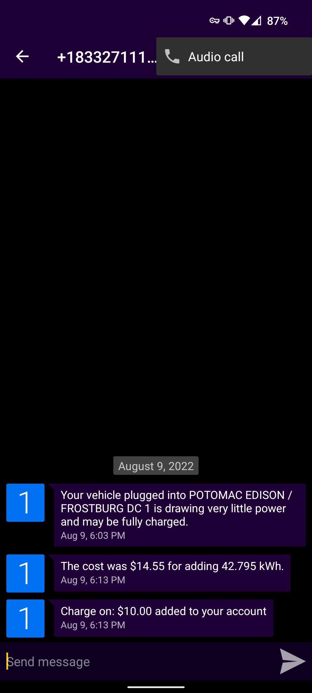 Cheogram: аудио-вызов