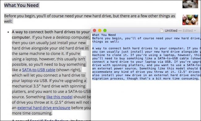 Фото: TextEdit на macOS в режиме обычного текста