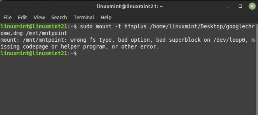 Bad file system error