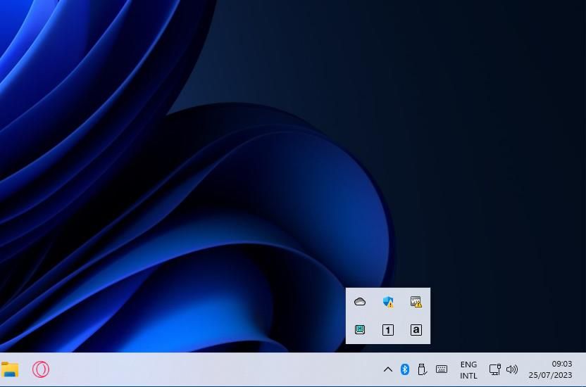Индикаторы Caps и Num в системном трее