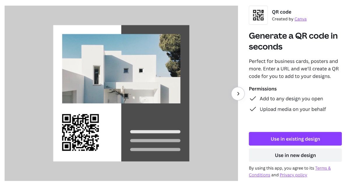 Приложение QR Code от Canva