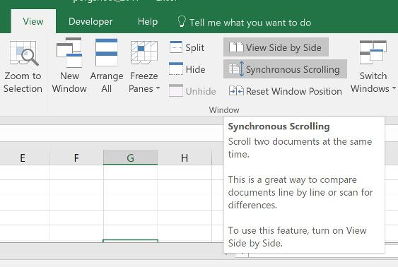 how to compare two excel sheets side by side