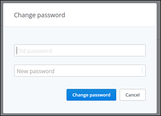 Форма изменения пароля в Dropbox