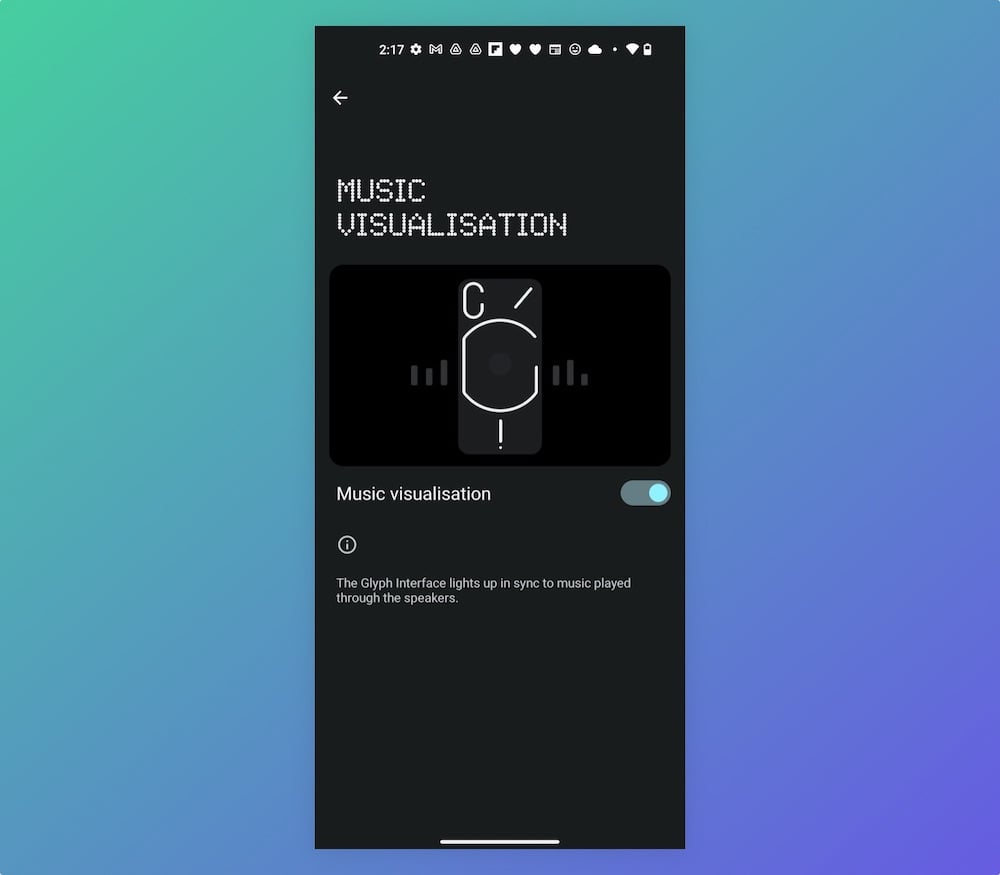 LED-подсветка на задней панели во время воспроизведения музыки