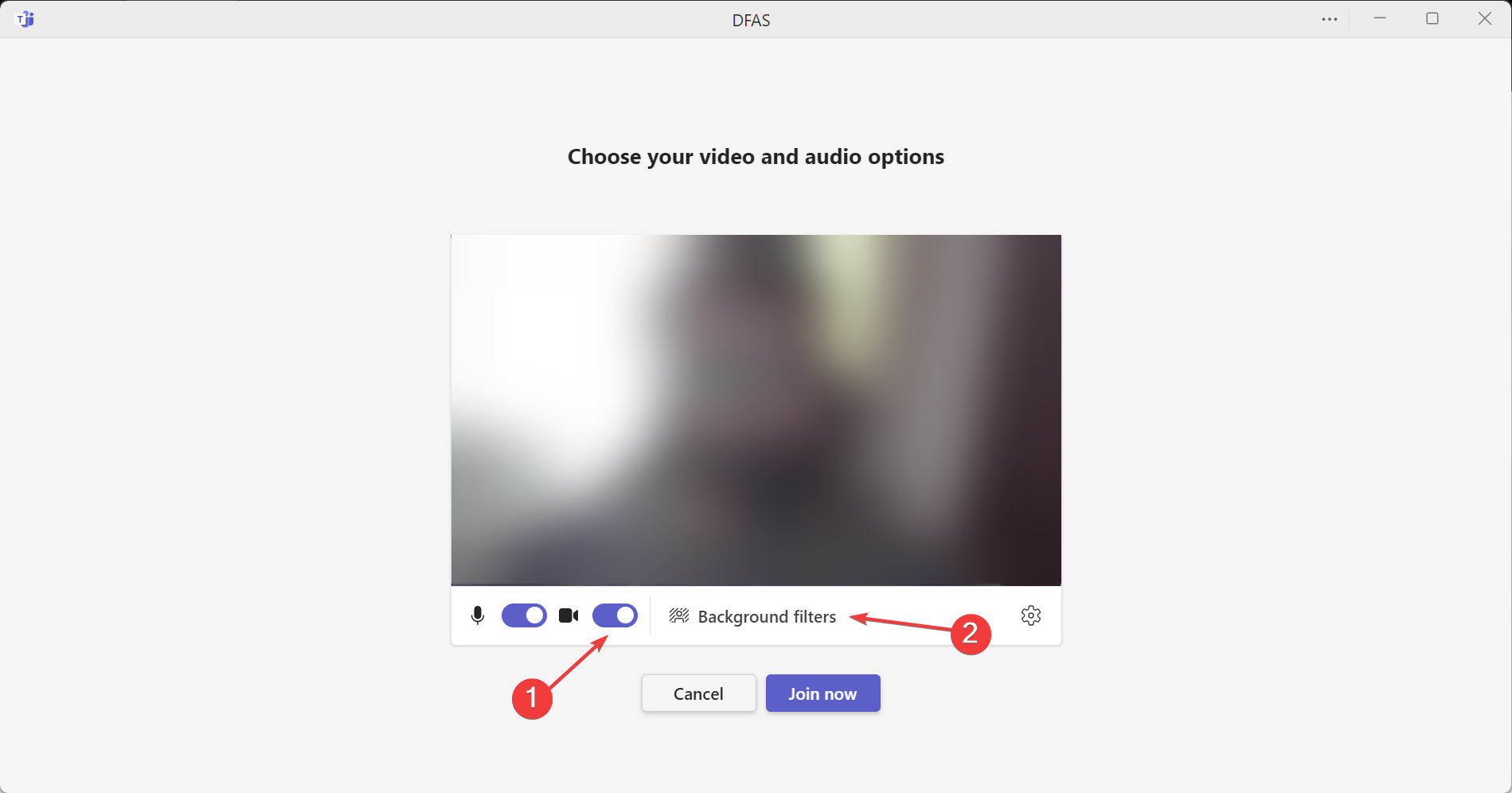 Фильтры фона в Teams