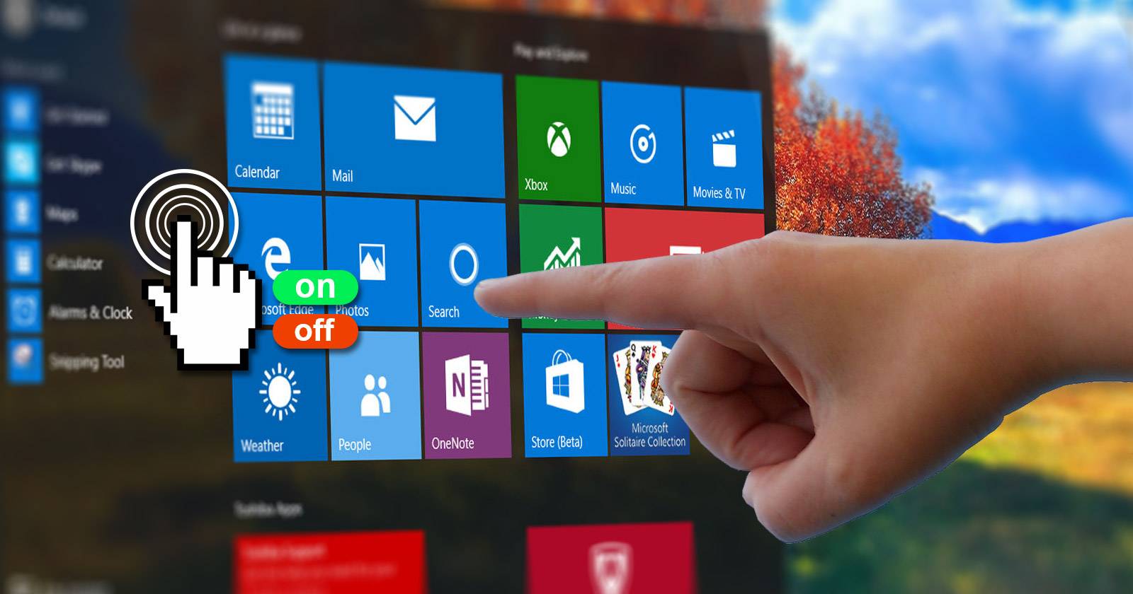 Включить/выключить сенсорный экран в Windows 10