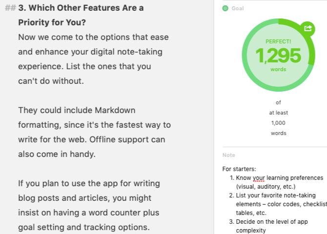Просмотр листа в Ulysses на Mac