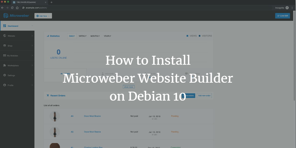 Установка Microweber на Debian 10 (Nginx + MariaDB)