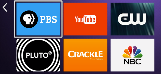 Экран магазина каналов Roku с бесплатным контентом