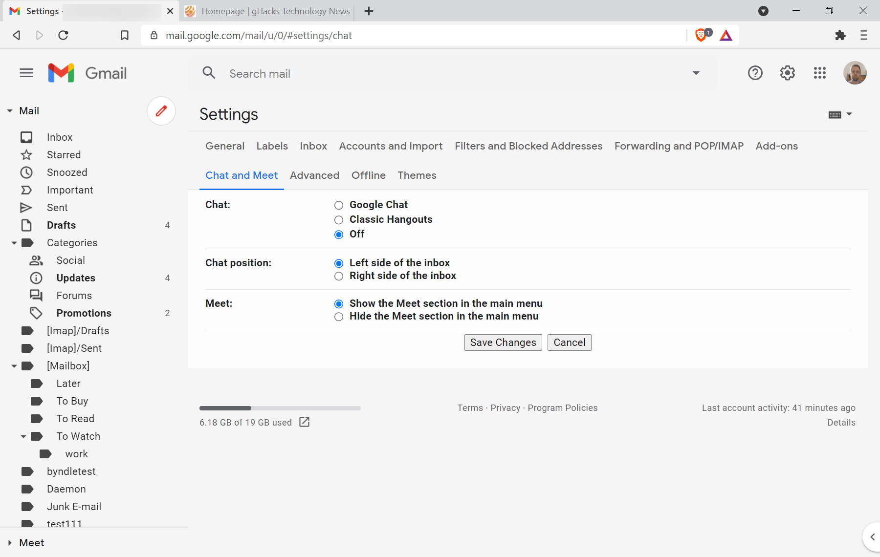 Открытие Google Документа прямо в чате Gmail